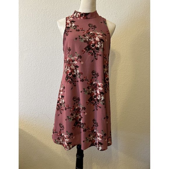 EUC Andree by UNIT Sleeveless Dress‎ Rose Lined Floral Juniors Size Medium - Picture 1 of 10